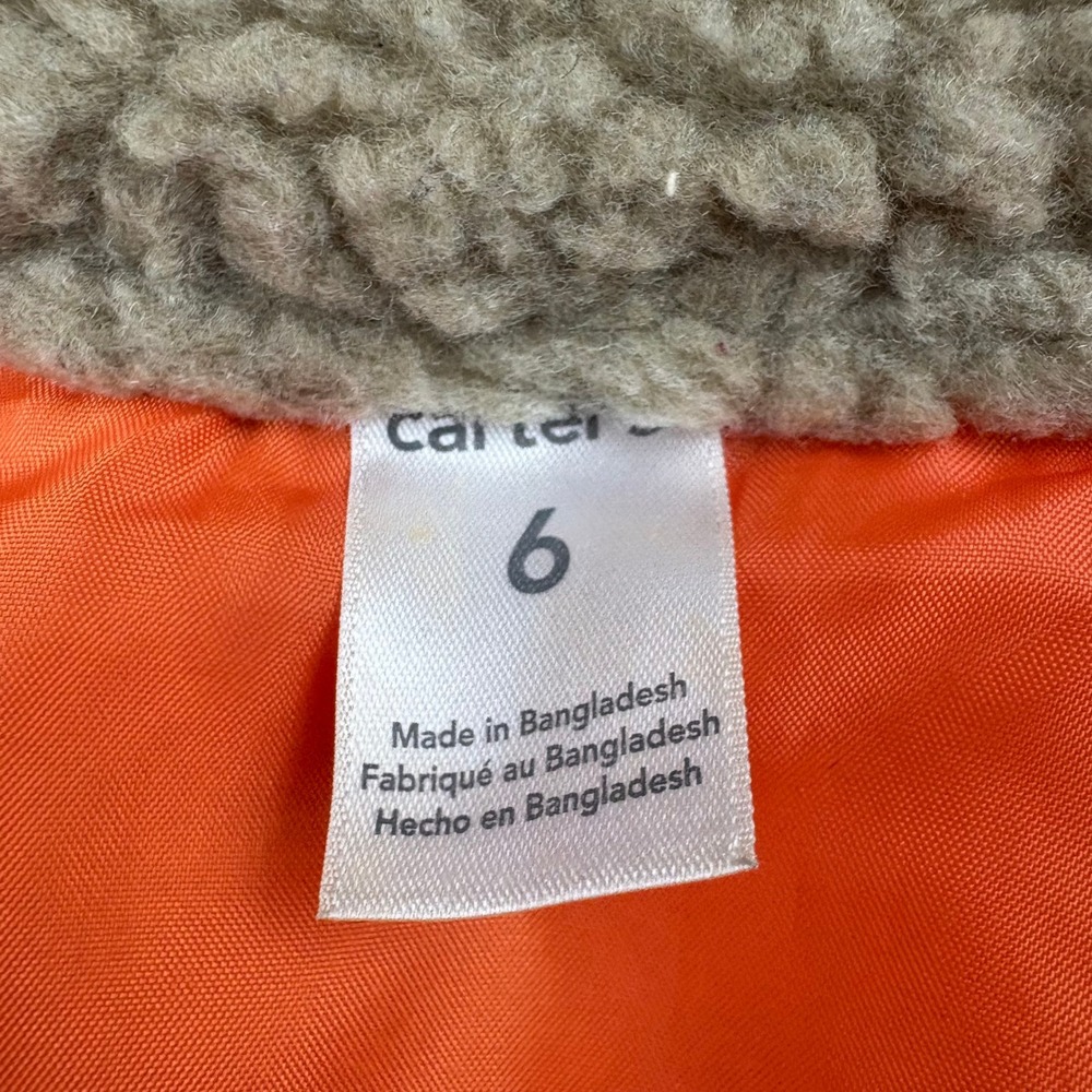 Kids Insulated Vest Sz. 6 Olive Green Corduroy Yoke Camping Cabin Gorpcore Trail - Picture 7 of 7